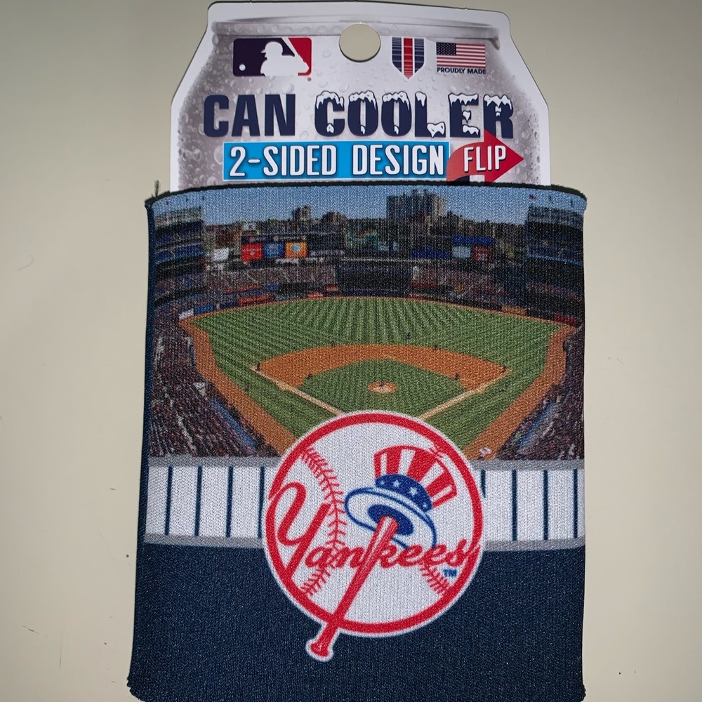 MLB NY Yankees Can Cooler Coozie Double Sided NWT